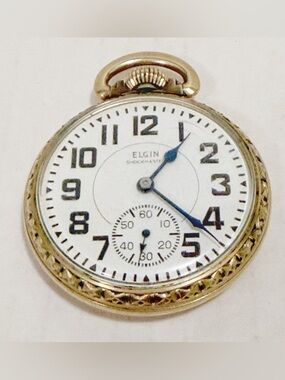 Vintage Elgin Shockmaster 10k Rolled Gold Pocket watch